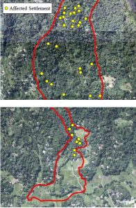 Aranayake landslides areal view