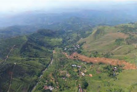 The landslide slope